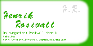 henrik rosivall business card